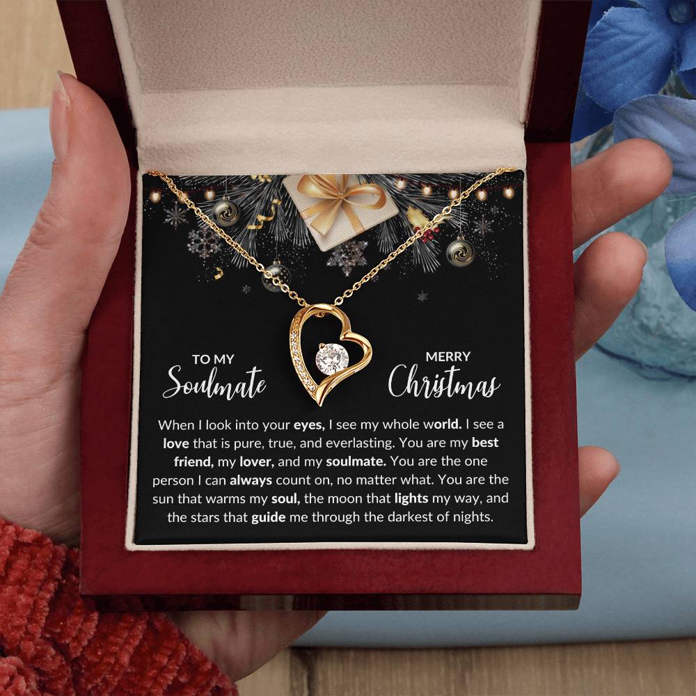 To My Soulmate - Merry Christmas - Forever Love Necklace
