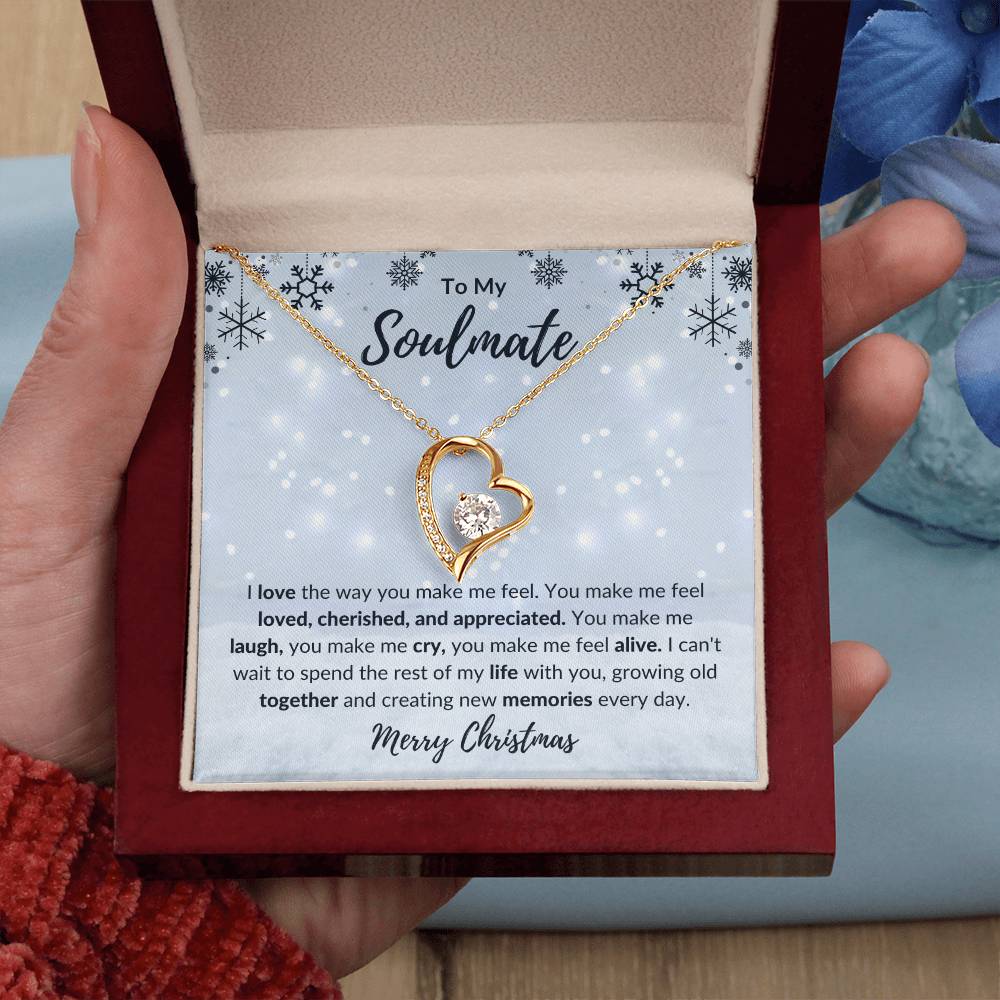 To My Soulmate - Merry Christmas - Forever Love Necklace