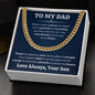 To My Dad - I'm Truly Blessed To Have You As My Father - Cuban Link Chain