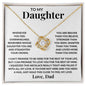 To My Daughter - Love Knot Necklace