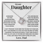 To My Daughter - Love Knot Necklace