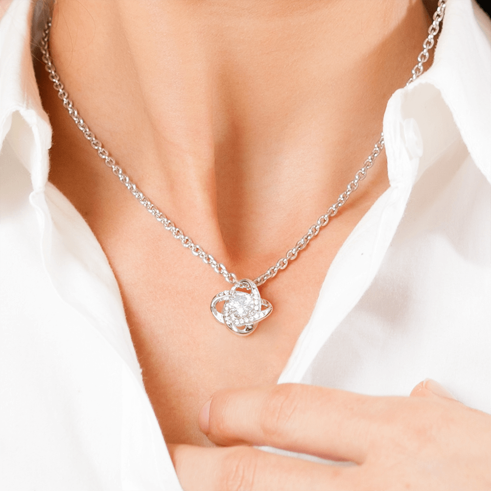 To My Love - My Wife - My Soulmate Forever - A Beautiful Love knot Necklace