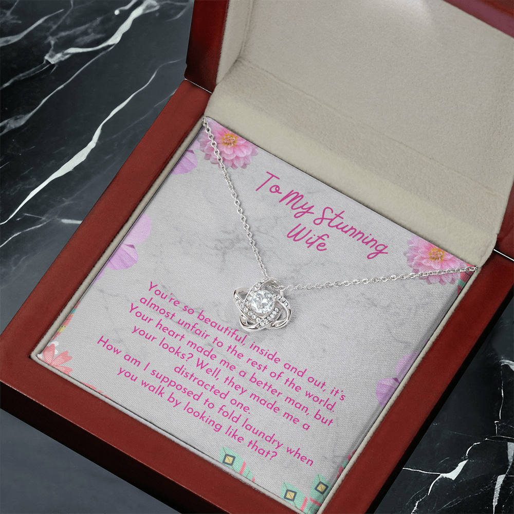 To My Wife - Love Knot Necklace - You Are So Beautiful