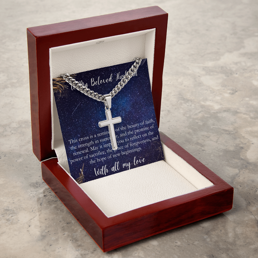 To My Man In Christ and Husband - Cuban Chain and Cross