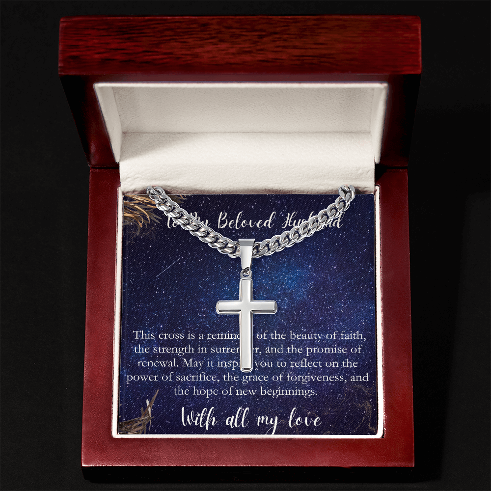 To My Man In Christ and Husband - Cuban Chain and Cross