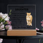To My Daughter - Love You Always - Acrylic Square Plaque