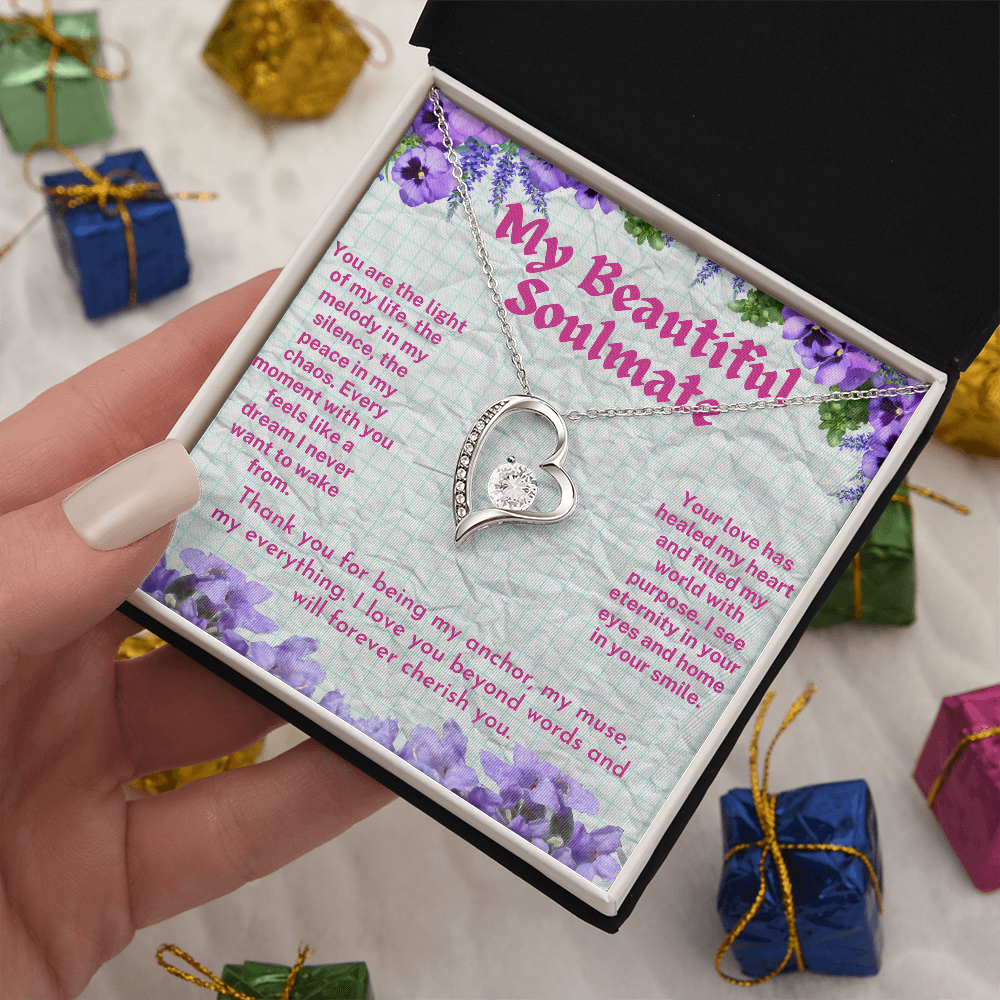 To My Beautiful Soulmate - My Wife - A Forever Love Necklace