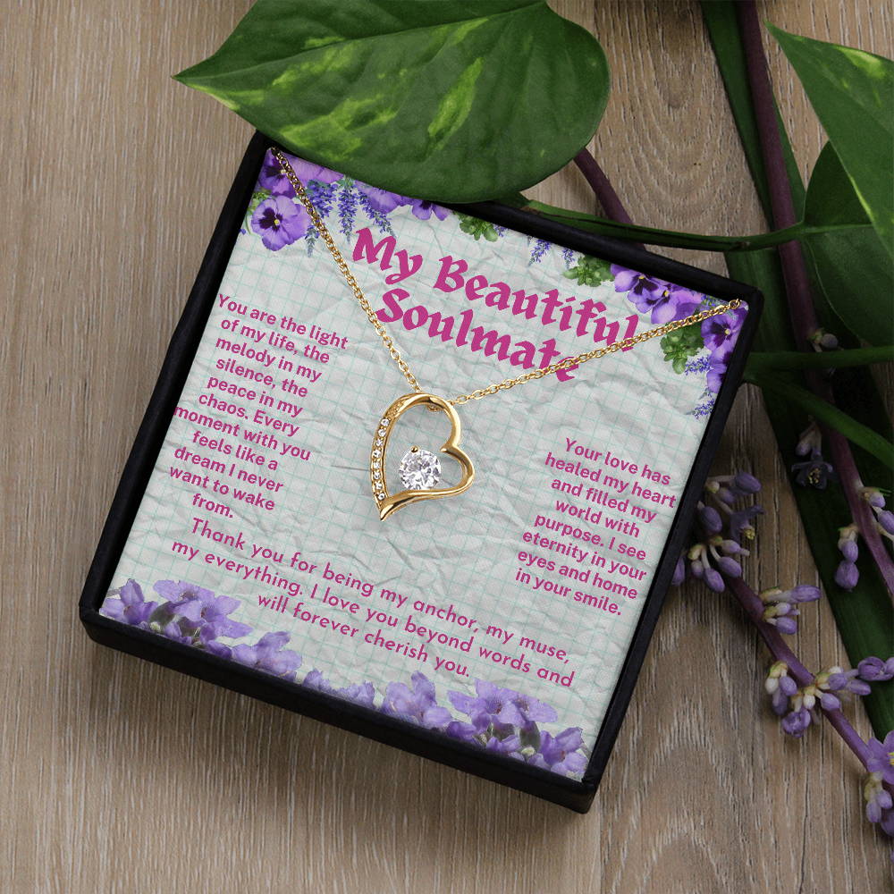 To My Beautiful Soulmate - My Wife - A Forever Love Necklace