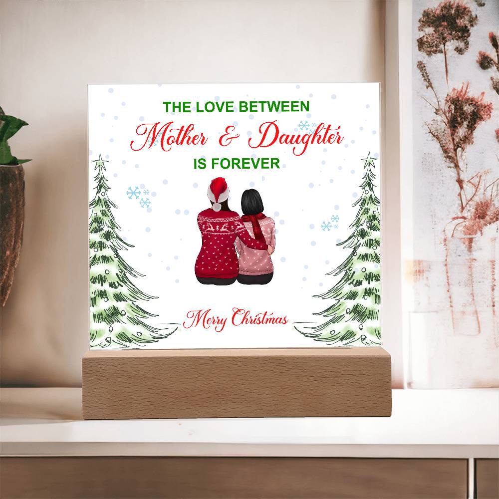 To My Daughter - Merry Christmas - Acrylic Square Plaque