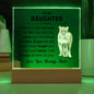 To My Daughter - Love You Always - Acrylic Square Plaque