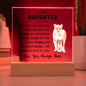 To My Daughter - Love You Always - Acrylic Square Plaque