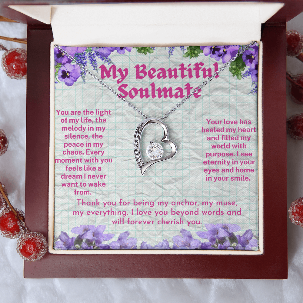 To My Beautiful Soulmate - My Wife - A Forever Love Necklace