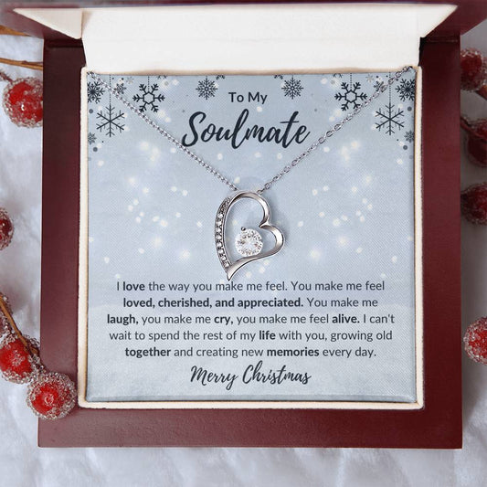 To My Soulmate - Merry Christmas - Forever Love Necklace