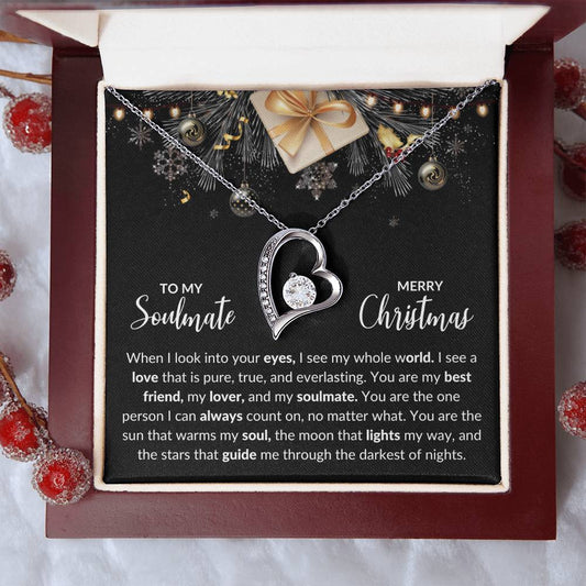 To My Soulmate - Merry Christmas - Forever Love Necklace