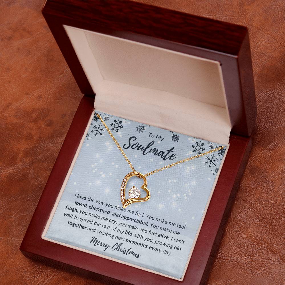 To My Soulmate - Merry Christmas - Forever Love Necklace