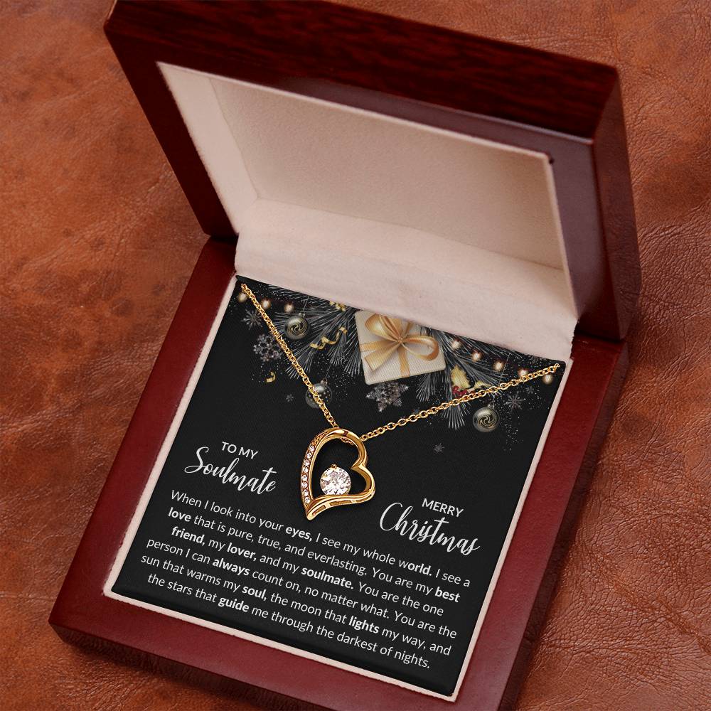 To My Soulmate - Merry Christmas - Forever Love Necklace