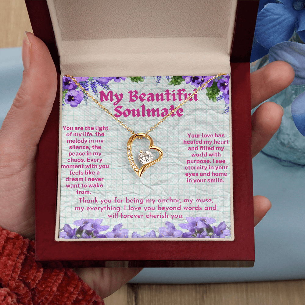 To My Beautiful Soulmate - My Wife - A Forever Love Necklace