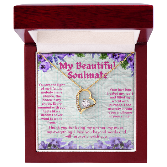 To My Beautiful Soulmate - My Wife - A Forever Love Necklace