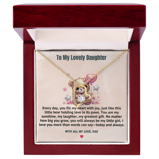 To My Lovely Daughter - Love Forever Necklace - Always In My Heart