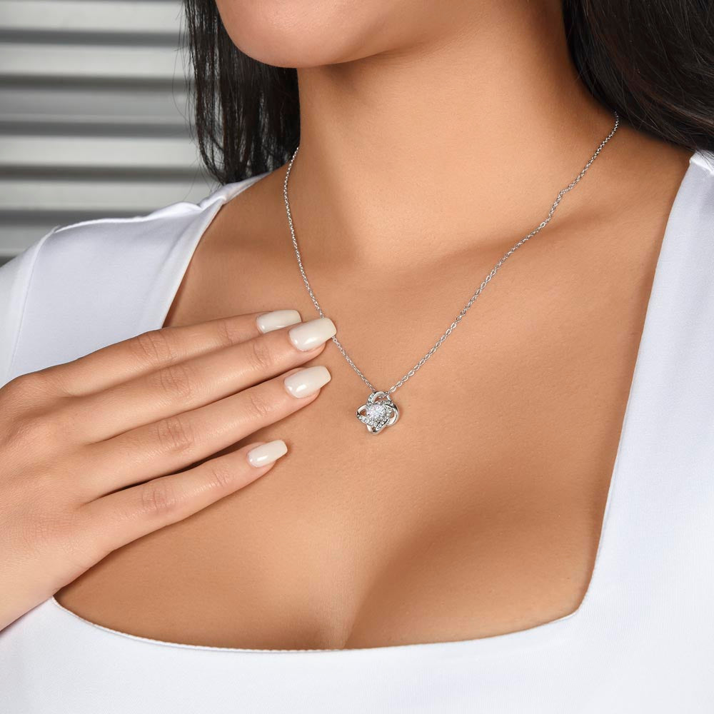 To My Absolutely Gorgeous Wife - A Love Knot Necklace To Celebrate All I Love About You