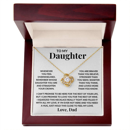 To My Daughter - Love Knot Necklace