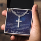 To My Man In Christ and Husband - Cuban Chain and Cross