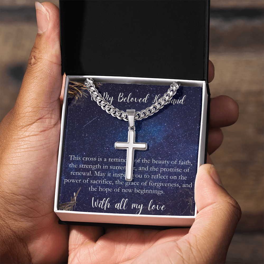 To My Man In Christ and Husband - Cuban Chain and Cross