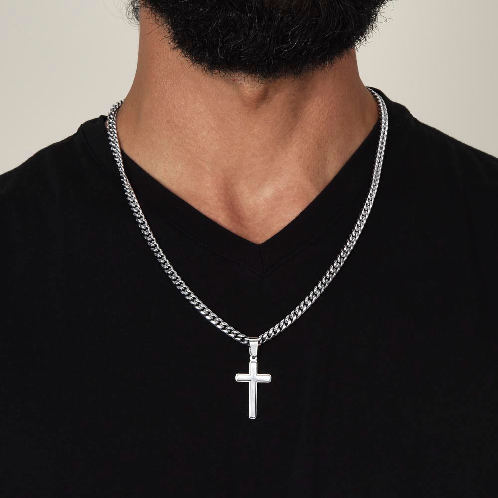 To My Man In Christ and Husband - Cuban Chain and Cross