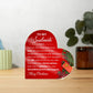 To My Soulmate - Merry Christmas - Acrylic Heart Plaque