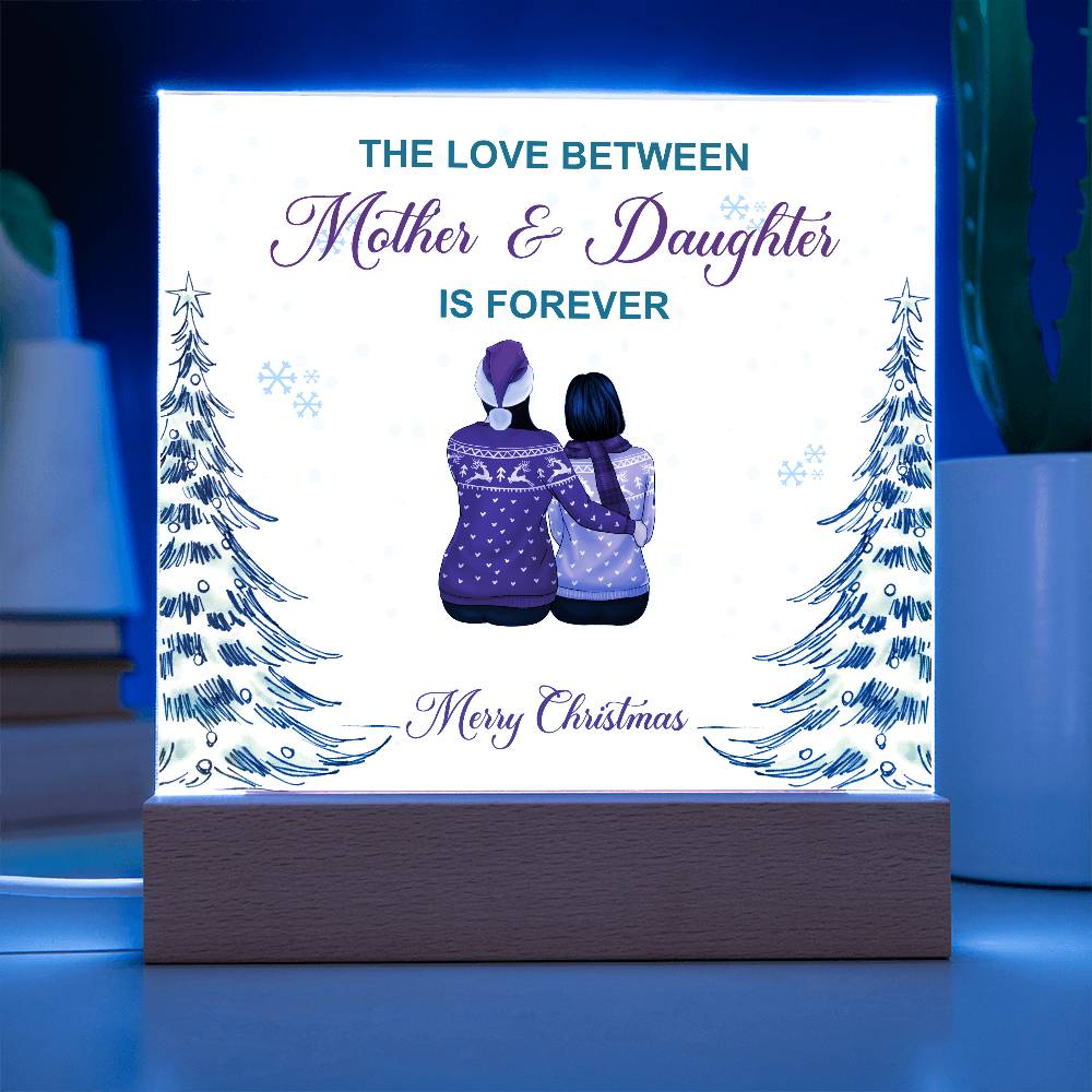 To My Daughter - Merry Christmas - Acrylic Square Plaque