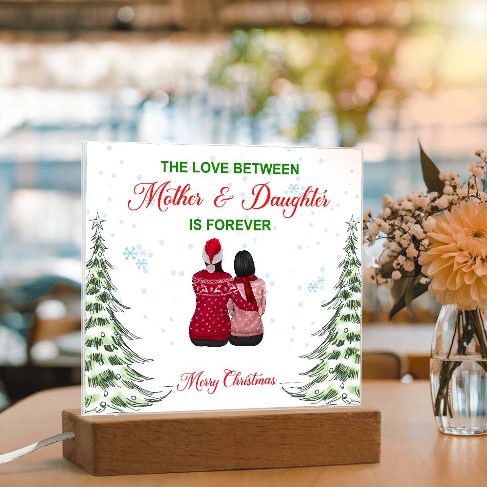 To My Daughter - Merry Christmas - Acrylic Square Plaque