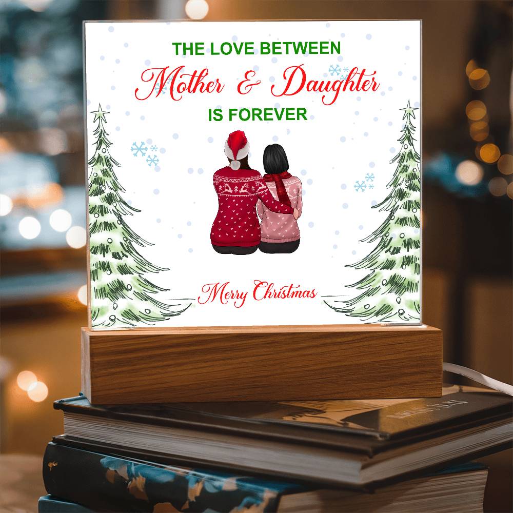 To My Daughter - Merry Christmas - Acrylic Square Plaque