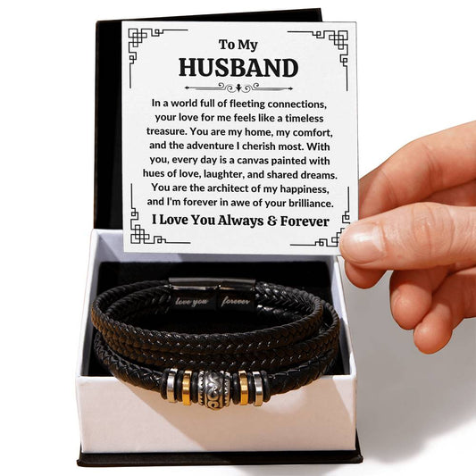 To My Husband - Love You Forever Bracelet