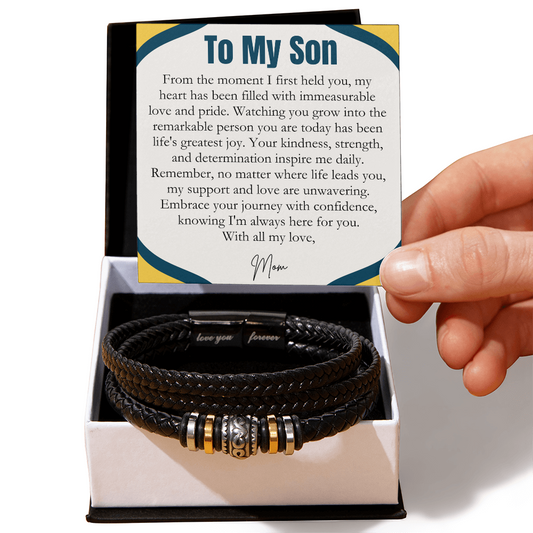 To My Wonderful  Son -  Love You Forever Bracelet