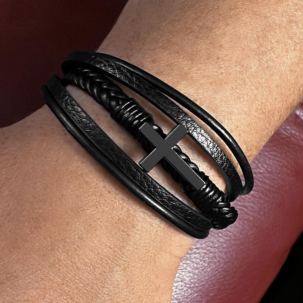 To My Husband - A Symbol of Our Love - Cross Bracelet