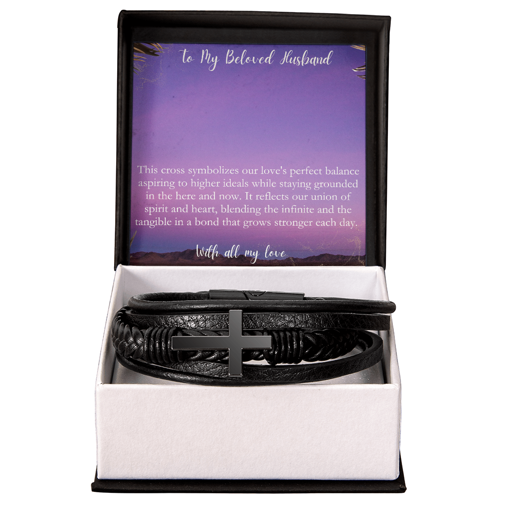 To My Husband - A Symbol of Our Love - Cross Bracelet