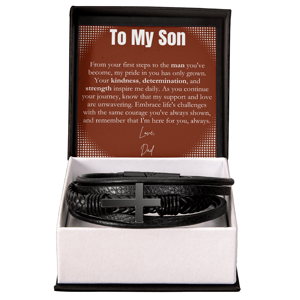 To My  Son - May You Always Be Blessed - Cross Bracelet