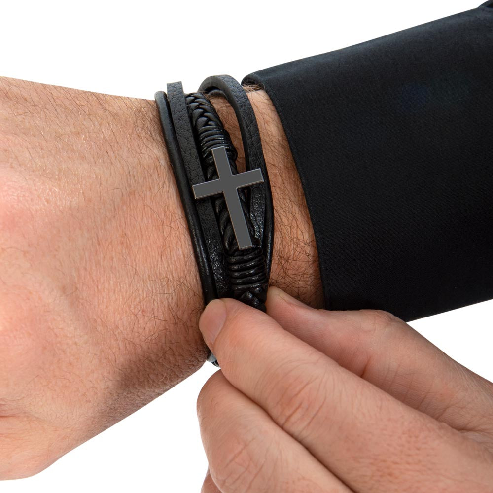 To My  Son - May You Be Blessed Always - Cross Bracelet