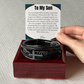 To My  Son - May You Be Blessed Always - Cross Bracelet