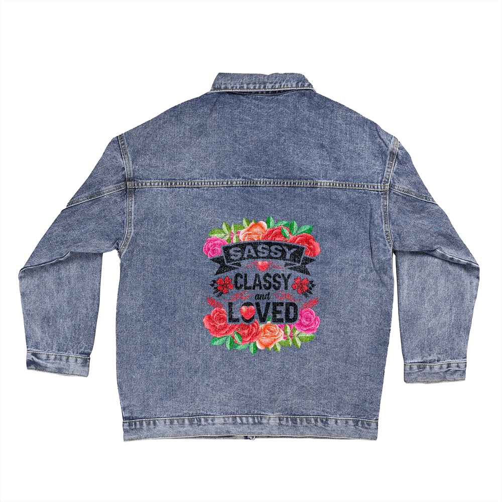 Oversized Women's Denim Jacket - Sassy - Classy - And Loved