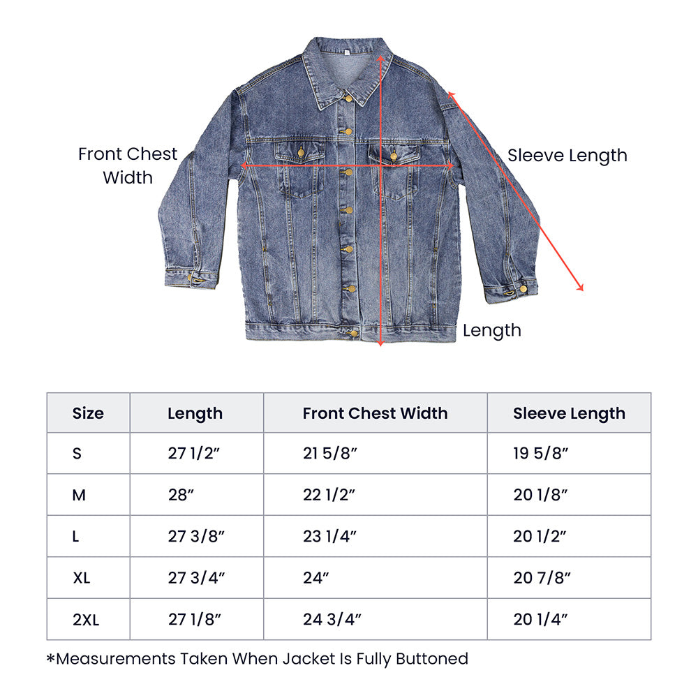 Hotter Than Cupid's Arrow - Denim Female Oversize Jacket