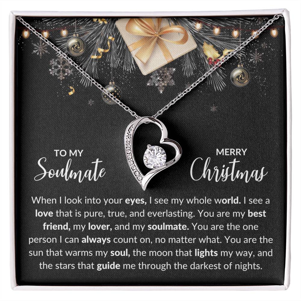 To My Soulmate - Merry Christmas - Forever Love Necklace