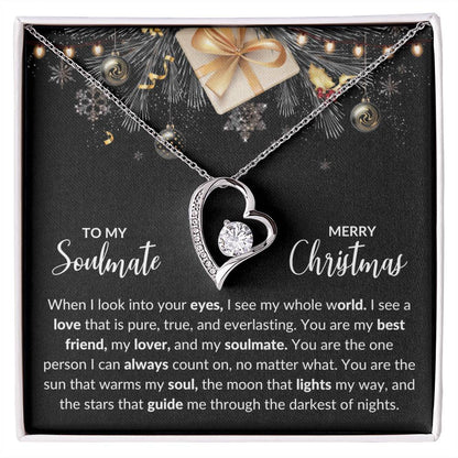 To My Soulmate - Merry Christmas - Forever Love Necklace