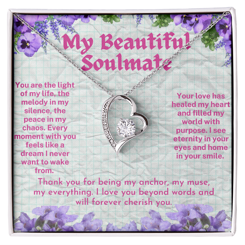 To My Beautiful Soulmate - My Wife - A Forever Love Necklace