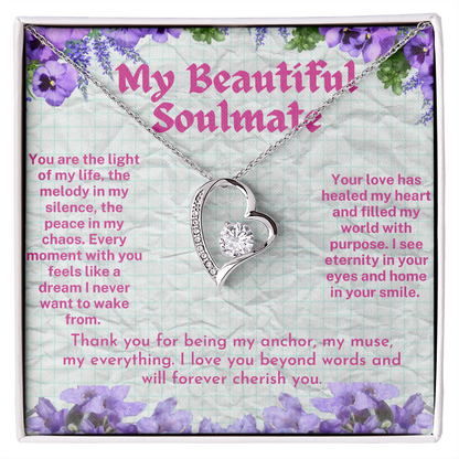 To My Beautiful Soulmate - My Wife - A Forever Love Necklace