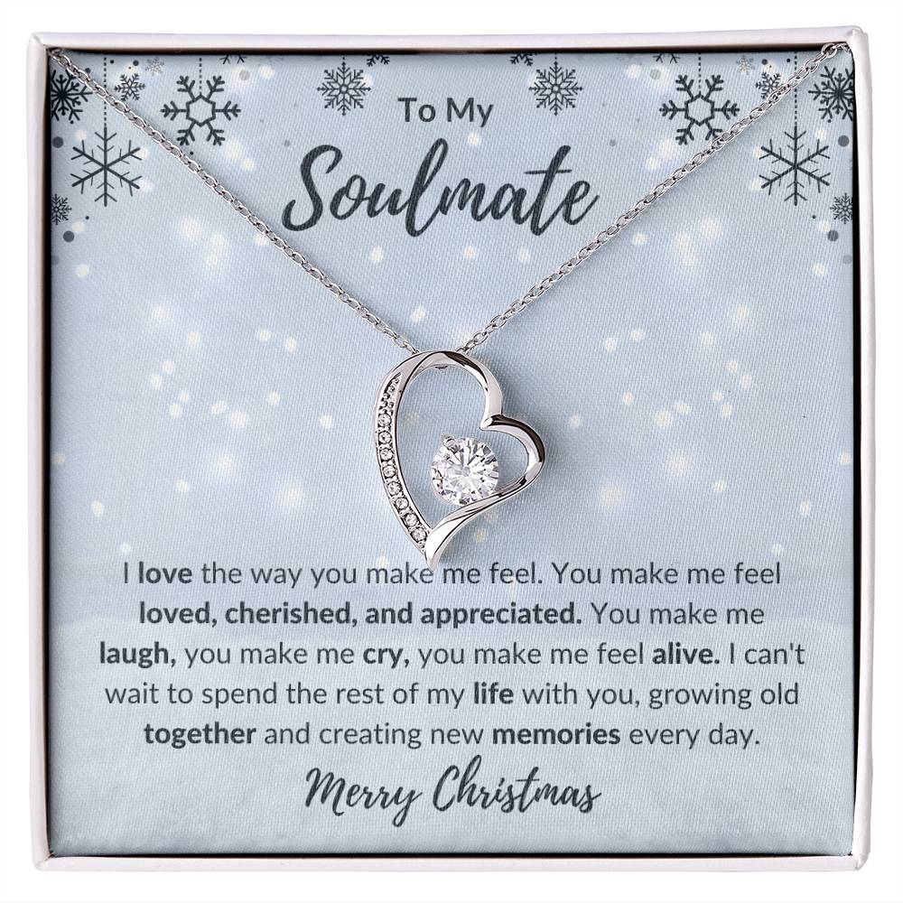 To My Soulmate - Merry Christmas - Forever Love Necklace