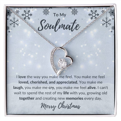 To My Soulmate - Merry Christmas - Forever Love Necklace