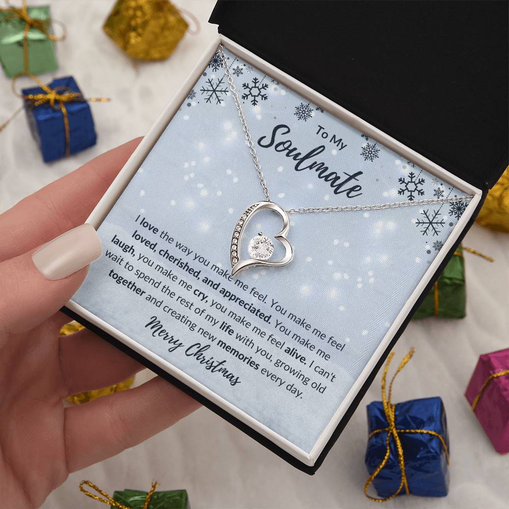 To My Soulmate - Merry Christmas - Forever Love Necklace