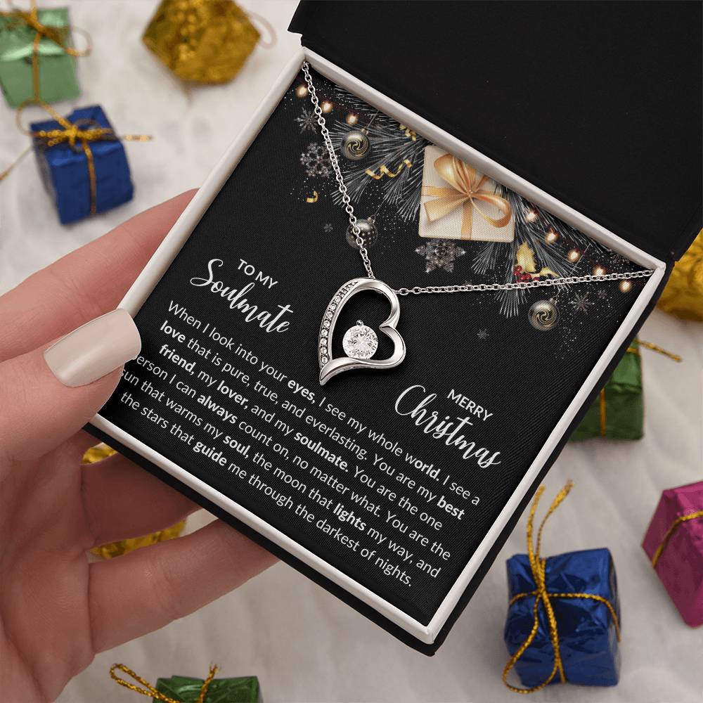 To My Soulmate - Merry Christmas - Forever Love Necklace