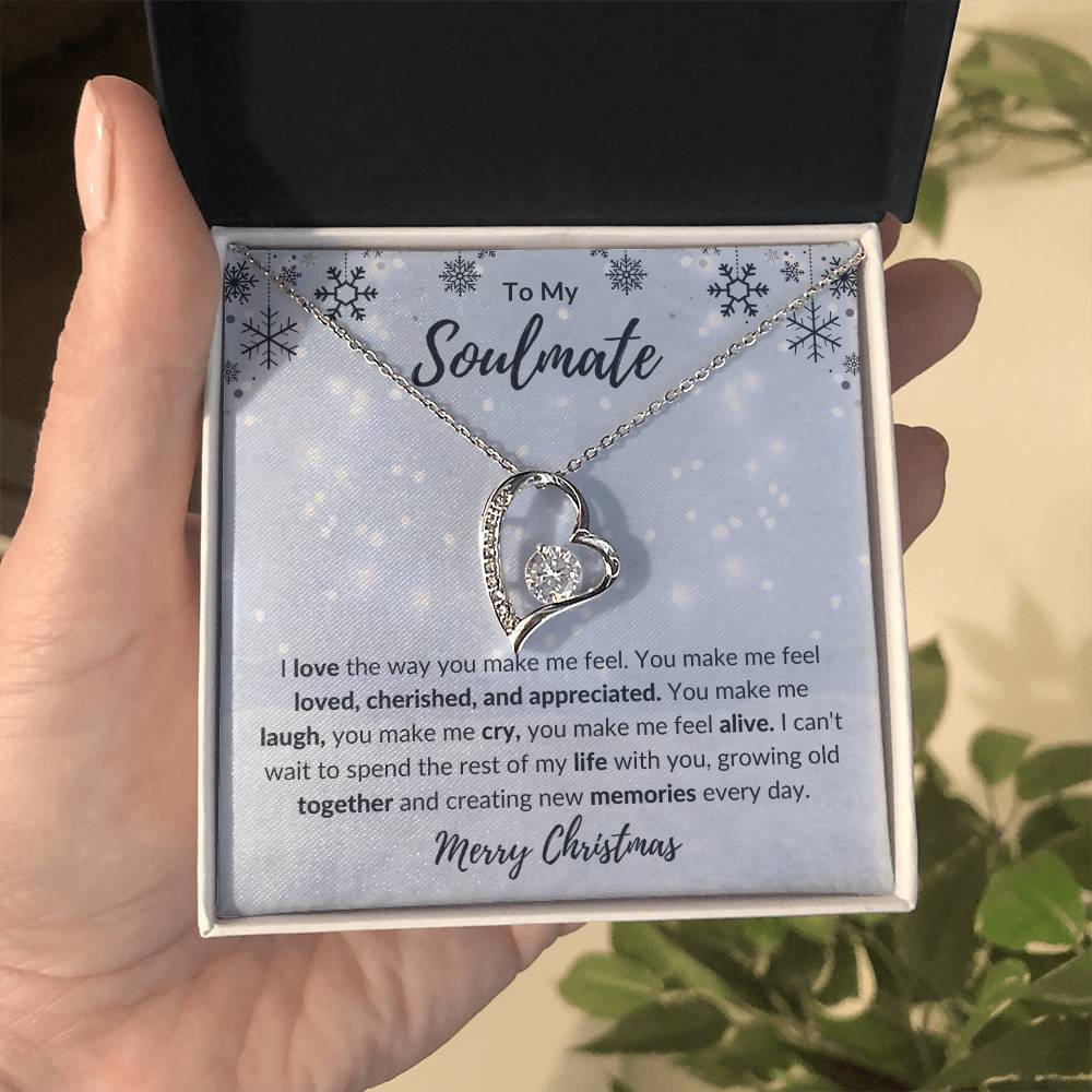 To My Soulmate - Merry Christmas - Forever Love Necklace